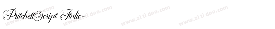 PritchettScript Italic字体转换